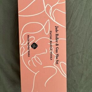 Jade Roller & Gua Sha Facial Massage Set – Pink Box | New | Skin Care Tool Duo